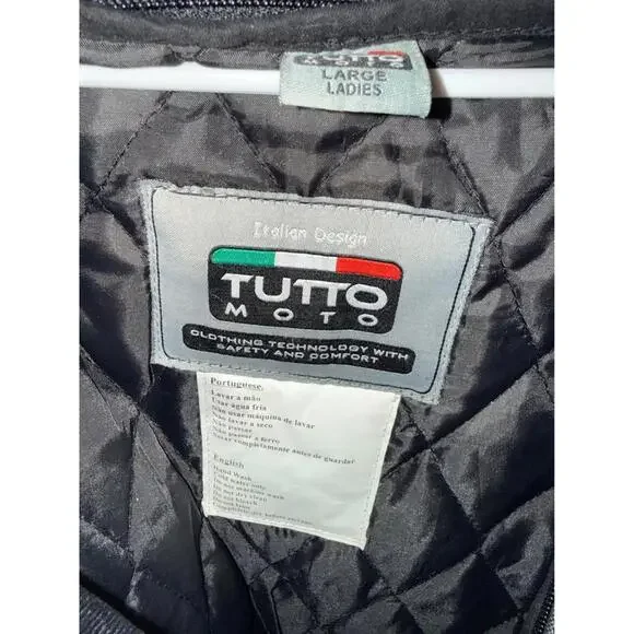 Tutto Moto Black Ladies Large Motorcycle Jacket with pads - Picture 3 of 3
